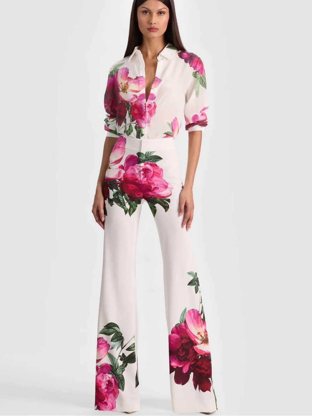 ALICE + OLIVIA Gorgeous Vibrant Floral Head-Turning Pants Sz 2 NWT $400